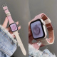 适用iwatch表带荔枝纹applewatchs9代苹果手表真皮表带针扣小蛮腰