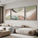 现代简约沙发背景墙挂画抽象肌理感客厅装饰画大气高级感三联壁画