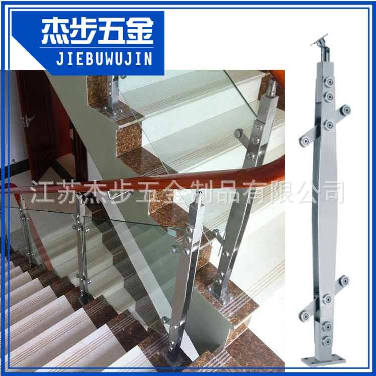 玻璃扶工程挂阳台栏杆玻璃楼梯菱形不玻璃手立柱锈护栏钢扶手室外