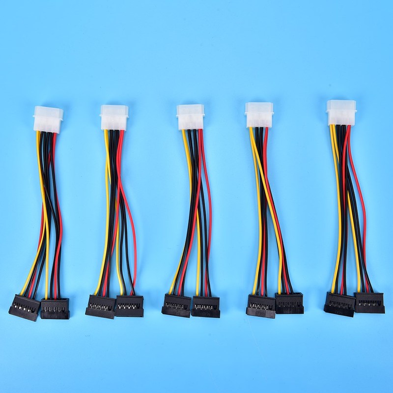 4Pins IDE Molex To 15Pin Serial ATA SATA HDD Power Adapter C