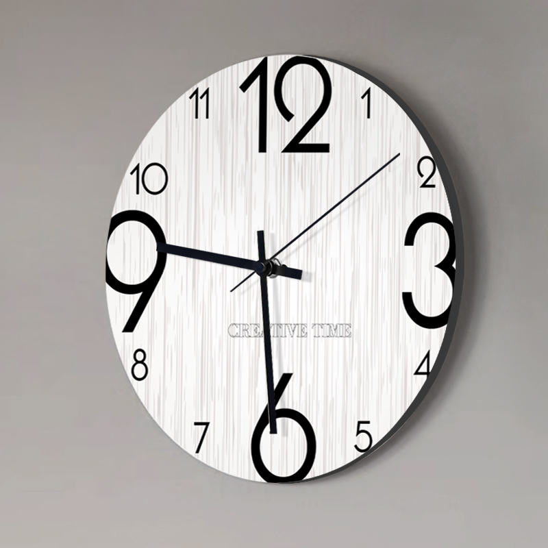 免打孔现代简约家用挂钟客厅北欧钟表创意静音创意大气时钟挂墙上