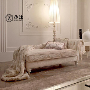 新品新款欧式布艺贵妃椅客厅休闲沙发躺椅法式时尚小户型卧室美人