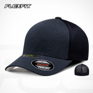 FLEXFIT潮牌卡车司机网帽硬顶鸭舌帽男士夏季美式帽网眼棒球帽子