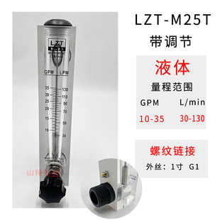 余姚远大LZT-M25T面板式流量计转子浮子水液体气体流速可调节仪表