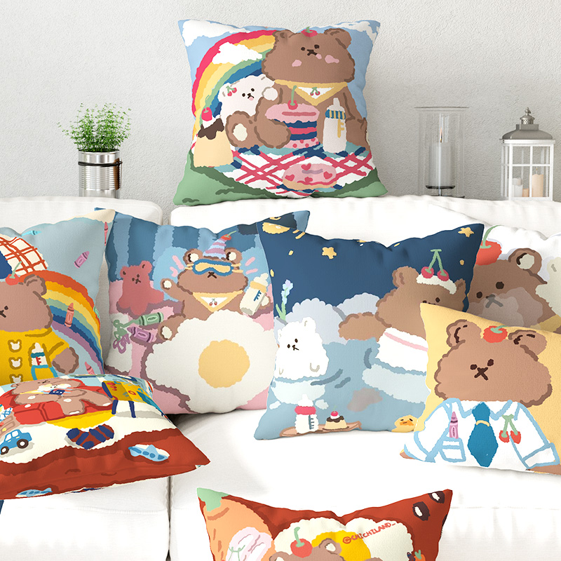 印花抱枕北欧ins风枕头批发睡觉靠枕车载靠垫房间床头双面靠枕套|ruв категории домашний ткань, подушка/подушка - от Buy2taobao.com для оказания профессиональной услуги покупки агента Taobao