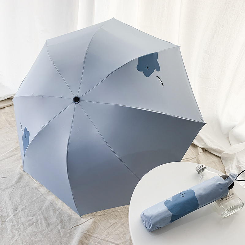 全自动森系折叠雨伞男女小清新学生可爱晴雨两用三折太阳伞遮阳伞