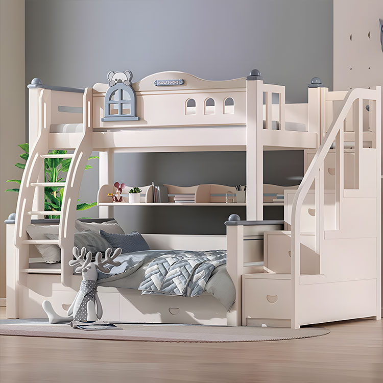 全实木高低床儿童床上下铺床创意子母床双层床两层小户型多功能床
