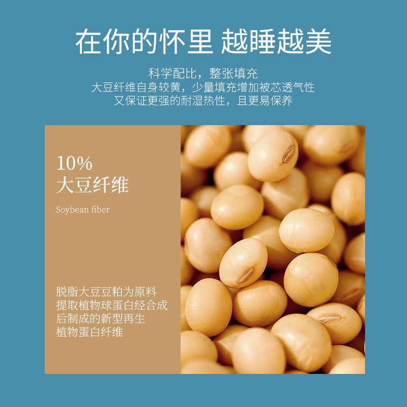 晋帛家纺全棉80支匹马棉大豆春秋单双人被子冬被保暖被芯大豆被芯