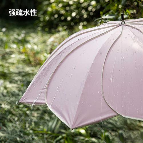 碧蔻资晴雨两用伞长柄雨伞女防风防紫外防晒伞小清新折叠遮阳伞