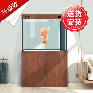 可丽爱D系列家用鱼缸屏风生态大型超白玻璃客厅底过滤玻璃金鱼缸
