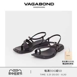 Vagabond IZZY女士牛皮分趾平底凉鞋绑带露趾凉鞋2024春夏新品