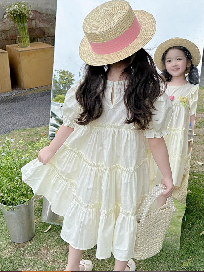 女童连衣裙2024新款夏装儿童韩版棉布公主裙宝宝夏季洋气甜美裙子