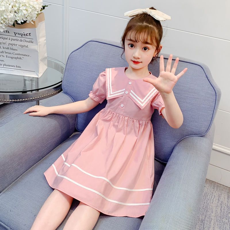 巴­拉巴­拉韩系女童连衣裙2024新款网红儿童学院风公主裙夏天中童