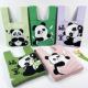 可爱熊猫动物图案手提袋针织手拎包时尚外出上班小拎包成都熊猫爷
