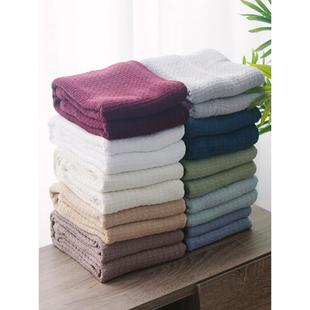 全棉线毯纯棉空调毯子休闲盖毯沙发巾布艺床罩盖布夏季老式毛巾被