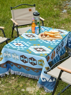 北欧露营沙发毯沙发巾套户外桌布装饰毯防尘罩野餐垫多用出游毯子