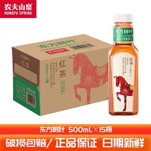 农夫山泉东方树叶500ml×15无糖茶饮料茉莉花绿茶红茶乌龙普