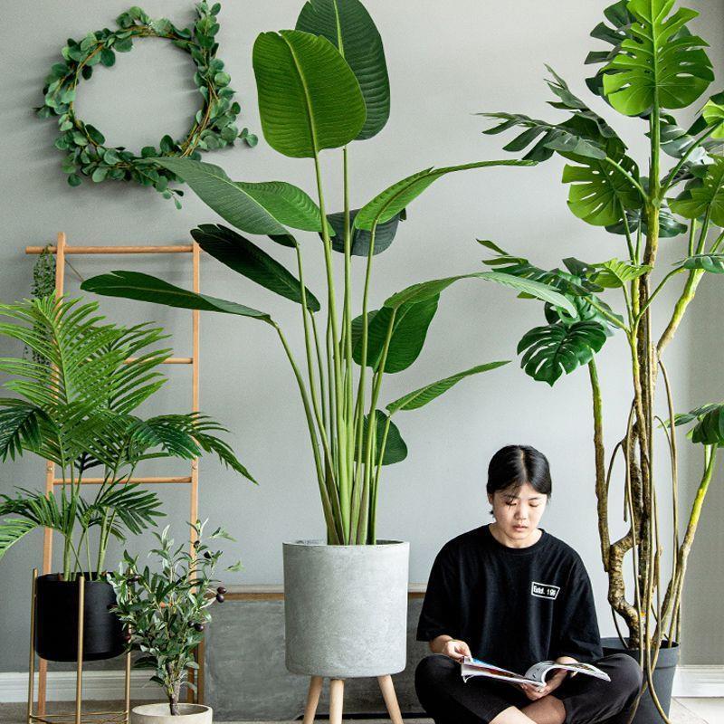 旅人蕉仿真绿植北欧ins风大型散尾葵室内客厅落地盆栽摆件假植物