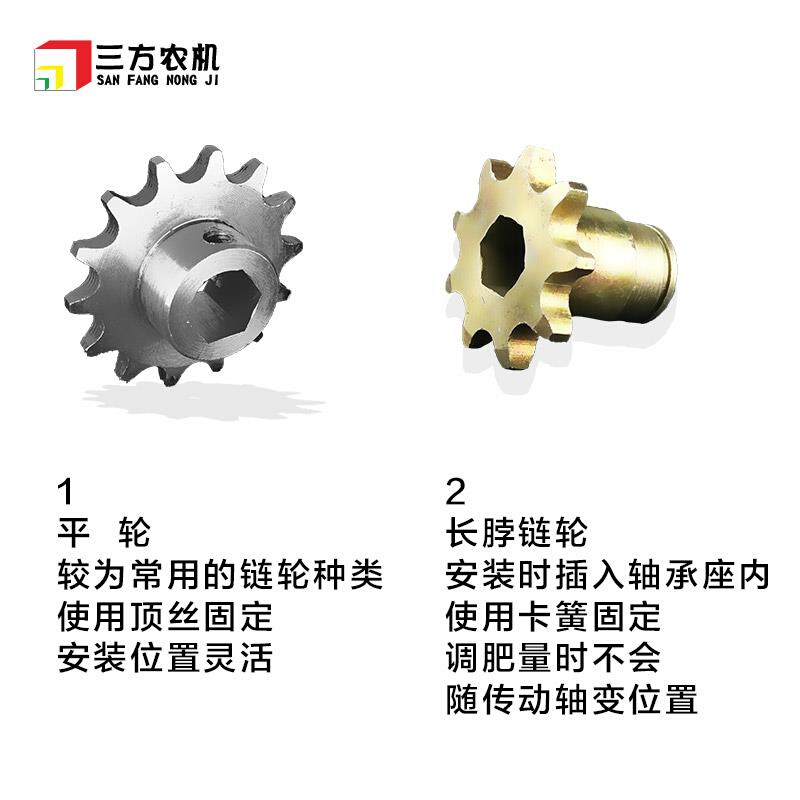 六方孔链轮08B10A12A四分五分六分428挖掘机平轮长脖五金农机配件