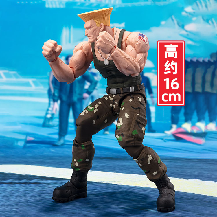 万代 SHF 街头霸王6 街霸6 Guile 古烈 扫把头 可动