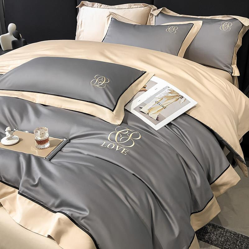 高级感奢华180支长绒棉四件套全棉纯棉床单被套亲肤裸睡床上用品