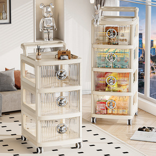 家用收纳小手推车客厅零食玩具婴儿储物柜多层抽屉式移动置物架子