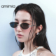 amimia·MOON时尚金属椭圆半框墨镜女高级感防紫外线太阳镜25新款