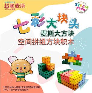 数学思维七彩大块头玩具puzzle益智类玩具积木拼装玩具