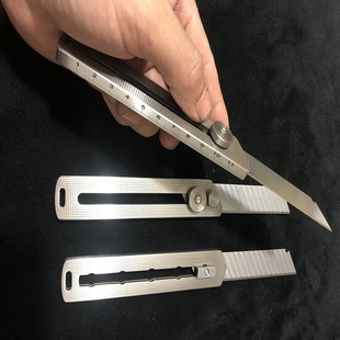不锈钢重型一体美工刀耐用高硬度工业级全钢刀架墙壁纸刀加厚刀片