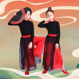 儿童国潮中国风古典舞演出服男女童走秀雪龙吟古风扇子舞骁舞蹈服