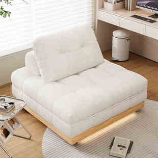 沙发床多功能小户型客厅可折叠两用书房日式单人双人床泡芙奶油风