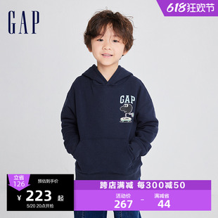 【GAP x JEREMY VILLE联名】男女童洋气连帽抓绒保暖卫衣847290