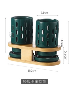 品日式陶瓷筷子筒家用收纳盒防霉筷篓创意汤勺餐馆筷笼置物架餐新