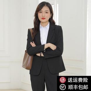 2024春秋西装外套女士职业正装套装大学生面试宽松休闲工作小西服