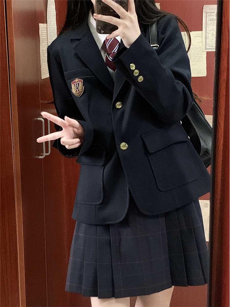 【东大高校】jk西装外套女小个子学院风校供制服收腰版盐渍青梅JK