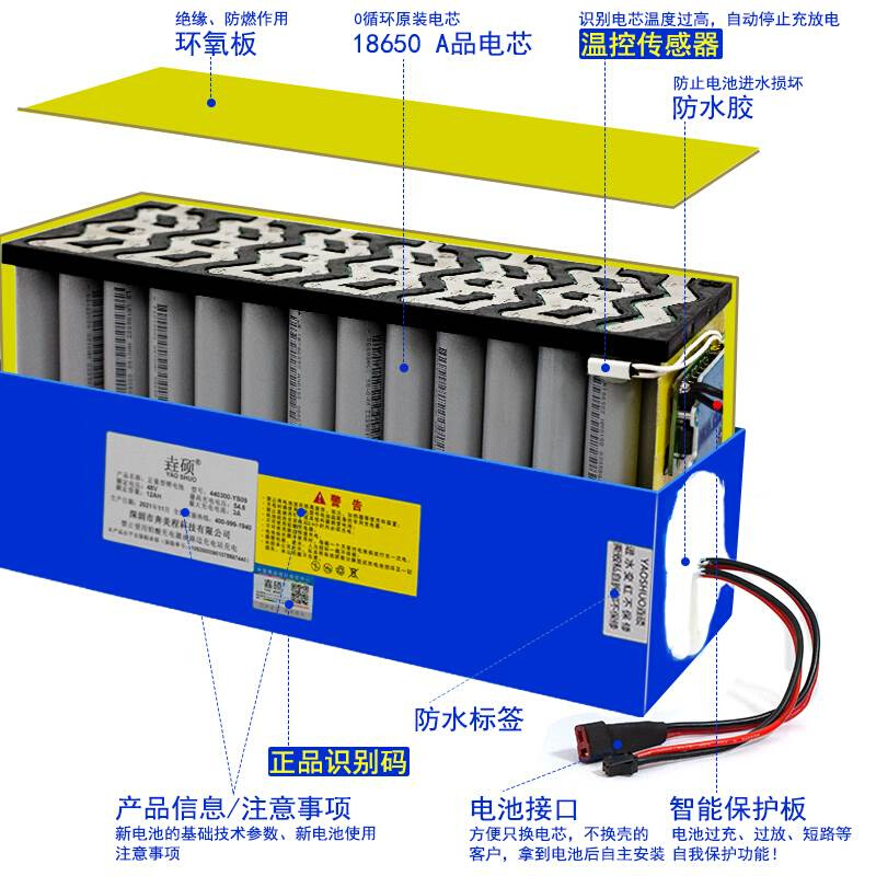 垚硕电动滑板车锂电池组原装厂家36V48V12AH定制代驾折叠专用包邮