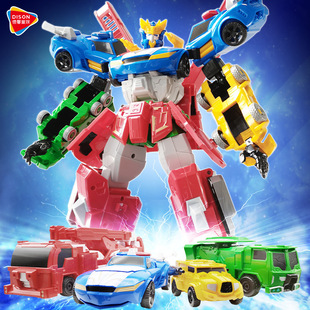 厂货变形联盟超级合体炫酷变形4款战车机器人模型男孩益智玩具车