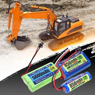 玩具车电池遥控车可充电锂电池3.7V电池组7.4v越野车挖掘机充电器