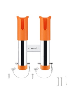 新316不锈钢两连鱼竿座  两联鱼竿支架 海钓拖钓竿座 船用垂钓促