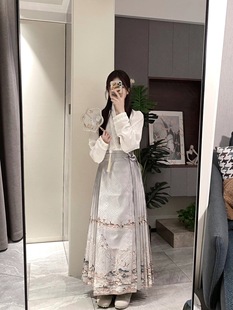 〈一鹿莲生〉新中式国风女装改良版汉服马面裙成人半身裙日常套装