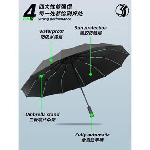 60骨全自动雨伞女晴雨两用遮阳伞防晒防紫外线太阳伞男士折叠大号