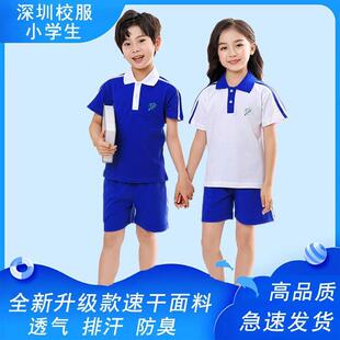 深圳小学生校服速干套装统一班服运动服儿童礼服裤子夏季短袖短裤