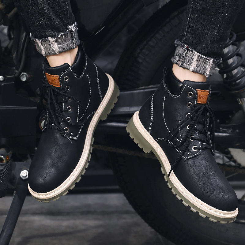 2021 Autumn new pattern Gaobang Riding boots British style Tooling boots Korean Edition Versatile leisure time Help Bootsin the Men's Shoes, Boots category - from Buy2taobao.com to provide professional Taobao agent buy service