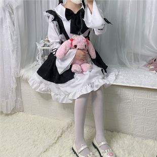 S-4XL可爱日系lolita女仆装黑白配少女连衣裙洛丽塔女装大佬套装