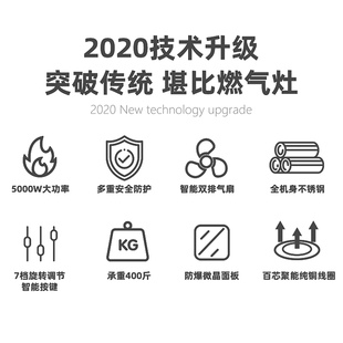 速发商用电磁炉平面3500电陶炉5000W爆炒凹面家用饭店食堂炒菜电