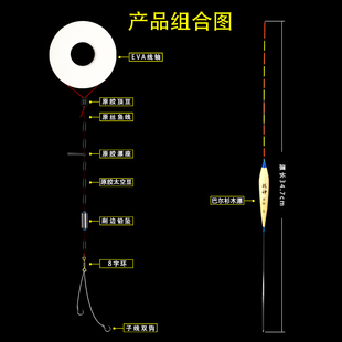 现货速发.绑好成品线组鱼钩鱼漂台钓鱼线主线子线浮漂套装超强拉