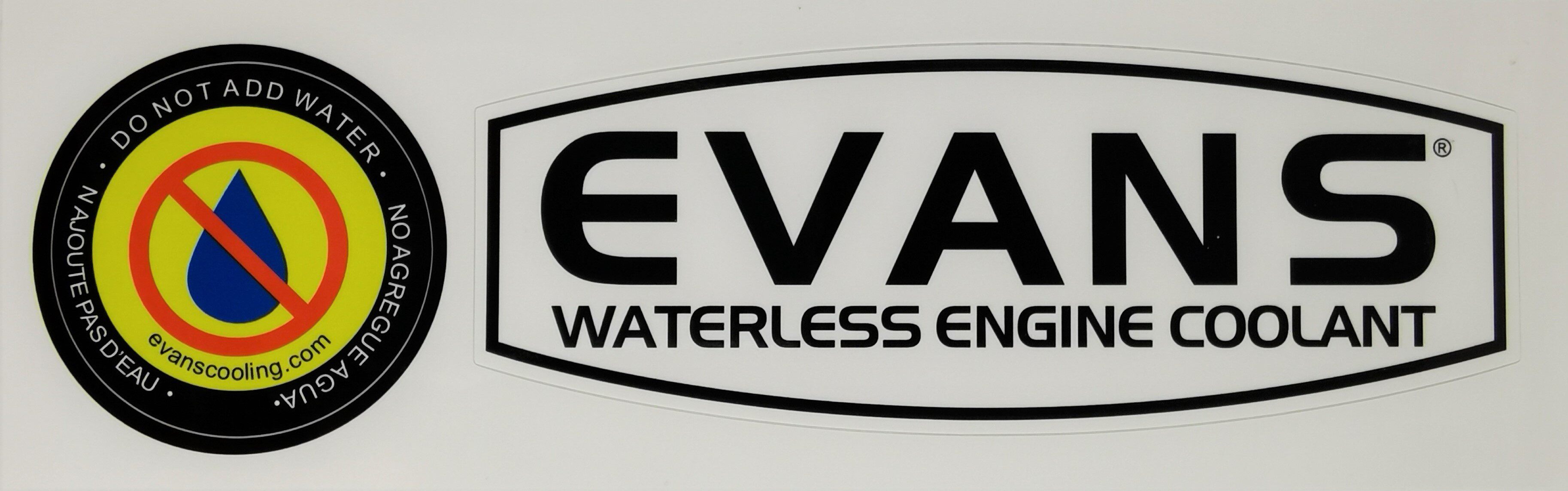 evans美国爱温无水冷却液防冻液车贴 提示贴 警示贴 标签贴