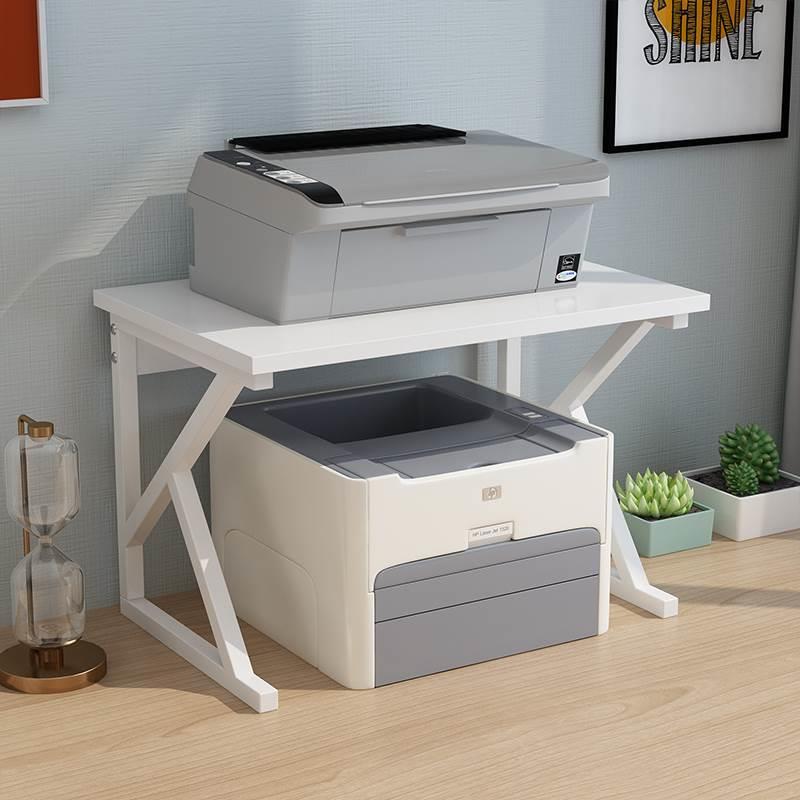 不锈钢小型打印机置物架复印机架子办公室桌面上收纳多功能架双层