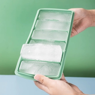 食品级冰块模具长条储冰制冰盒家用辅食方形大容量冰盒硅胶冰格