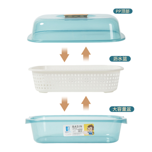 装碗筷收纳盒厨房家用带盖碗碟置物架塑料碗柜碗箱碗架可沥水小号
